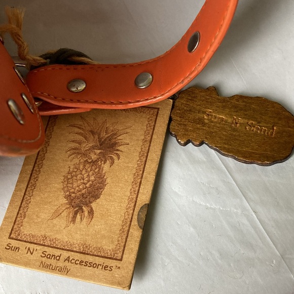 Sun n Sand NWT straw and orange handbag. - Picture 7 of 8